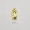 Accesorios populares de arte para uñas transfronterizos: figura de Buda dorada, aleación metálica, decoraciones para uñas en relieve tridimensional de lujo ligero europeo y americano