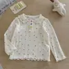 Camiseta Polo de Manga Larga para Niña, Estampado de Estrellas Coloridas, Otoño 2026, Top Versátil con Cuello Estilo Muñeca, Primavera y Otoño