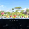 Fofo e Fofo Cavalo do Zodíaco Enfeites de Carro de Ano Novo Carro Elétrico Console Central Interno Estação de Trabalho para Computador Decoração do Ano do Cavalo