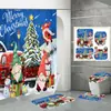 Venda Direta da Fábrica Amazon Estilo Quente Estampa Digital Impermeável Poliéster Tipo Natal Divisória de Banheiro Cortina de Chuveiro