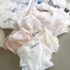 Pantaletas de seda helada lisas y ligeras sin costuras, con sensación de segunda piel, para niñas, sin costuras, secado rápido, de cintura media, que realzan la cadera, con fuelle de algodón puro, para mujer