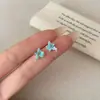 Brincos Estrela Azuis Exquisitos e Compactos para Mulheres 2025 Novo Design de Nicho Luxo Acessível Brincos Versáteis de Alta Qualidade para Mulheres Tendência