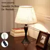 Abajur de mesa estilo americano Abajur de cabeceira retrô Luminária de mesa para quarto de engenharia de hotel Abajur de escritório Lâmpada LED Proteção para os olhos Luz noturna com escurecimento
