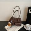 Bolso de Almohada Simple Retro Transfronterizo Moda Otoño e Invierno Casual Cuadros Nicho Tendencia Temperamento Versátil Bolso de Hombro Axila