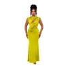 C7857 Transfronterizo 2026 Nueva Moda para Mujer Europea y Americana Color Sólido Personalidad Elegante Sexy Hueco Ceñido a la Cintura Vestido Bodycon