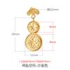 Colgante de calabaza de plata esterlina S925, colgante artesanal de oro y arena para mujer, colgante de ámbar con incrustaciones de cera de abejas y plata francesa antigua