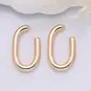 Exquisita moda CCB pegamento geométrico forma O cuadrada S925 aguja de plata colección de pendientes retro artísticos personalizados pendientes al por mayor