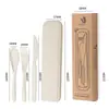 Juego de Vajilla Cuchillo y Tenedor de Acero Inoxidable Cuchara Juego de Vajilla Portátil Juego de Tres Piezas Caja de Regalo para Exteriores Juego de Una Pieza Vajilla Juego de Cuatro Piezas