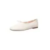 ¡Estilo minimalista! Bailarinas de Piel de Oveja con Lazo Estilo Retro Francés 2026 Principios de Otoño sin Cordones Zapatos de Abuela de Suela Suave para Mujer
