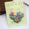 Serie YunnanAtracciones Culturales y Creativas ÚnicasXishuangbannaCiudad TurísticaSouvenirImanes de Refrigerador de Madera