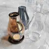 Lâmpada de aromaterapia rede à prova de fogo garrafa de vidro lâmpada de vela de agarwood rede de filtro de aço inoxidável acessórios rede para queimador de incenso bolsa de rede embutida