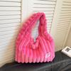 Bolsas de Felpa Transfronterizas para Mujer, Gran Capacidad, Nuevo Bolso Tote de Hombro Versátil Otoño e Invierno 2026, Bolso Peludo para el Trabajo