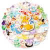 Precio FijoCompra Directa Transfronteriza de 56 Pegatinas de Conejitos Dibujados Suaves y Lindas, Adorables Conejitos de Jade Caricaturescos, Sin Repetir, Hecho a Mano
