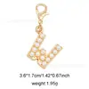 Acessórios de Pingente DIY com Letras de Pérola Fecho Lagosta em Liga de Ouro Charms para Sapatos Estilo Ins Charms para Bolsa de Luxo Leve
