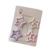 Horquilla de estrella de cinco puntas con forma de estrella geométrica, tocado para bebé, horquilla rota, flequillo, horquilla para la frente para niños, pequeña horquilla