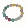 Nuevas Pulseras de Cristal Coloridas Accesorios de Alto Valor Diseño de Nicho Pulsera de Cristal Rosa Joyería Fabricante Venta Directa Mayoreo