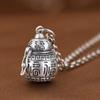 Colgante de plata S925 con forma de calabaza de la fortuna, estilo retro, sencillo y pequeño, con forma de calabaza de plata, para collar o colgante, accesorios.