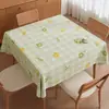 Toalha de Mesa Quadrada Minimalista Impermeável à Prova de Óleo Resistente ao Calor Lavável PVC Toalha de Mesa Quadrada para Jantar Capa Espessa para Mesa de Centro Doméstica