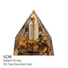 Pirâmide de Cristal Natural 5cm Estilo Europeu e Americano Decoração de Mesa para Casa e Escritório Ornamento de Pirâmide de Resina para Yoga Meditação