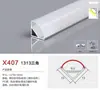 Canal de luz en forma de U de aleación de aluminio LED triangular para perfiles de luz lineal de montaje superficial y empotrado, ranura para tira de luz lineal de techo