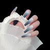 Directo de fábrica 24 piezas de uñas para llevar transfronterizas piezas de uñas de estilo europeo y americano parches de uñas postizas desmontables uñas