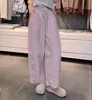 Calça Wide Leg Color Block para Mulheres, Nova Calça Cropped Balão de Secagem Rápida para o Verão, Cintura Elástica, Caimento Solto, Calça Casual Emagrecedora
