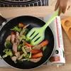 Espátula de Silicona, Utensilios de Cocina de Grado Alimenticio, Cuchara y Espátula para Cocinar, Espátula de Silicona para Sartén Antiadherente, Espátula Ranurada de Silicona, Utensilios de Cocina, Espátula
