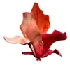 Escultura de flor de paisagismo em aço inoxidável com elemento aquático em larga escala, escultura decorativa de chão grande de forma irregular abstrata com acabamento espelhado para imóveis