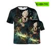 Camiseta de manga corta de Dragon Ball Super Saiyan Goku, ropa informal de anime para adultos y niños.
