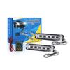 Luz LED de rejilla central para automóvil, luz de ráfaga de una sola fila, luz de dos filas, luz de cuatro filas, luz de advertencia de alta potencia para automóvil, luz estroboscópica roja y azul