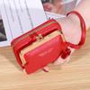 Cartera corta con correa para la muñeca para mujer, monedero coreano, tarjetero, 2023