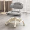 Taburete pequeño universal con ruedas y polea, taburete bajo para el hogar, cambiador de zapatos, respaldo para niños, taburete redondo para sala de estar, banco suave.