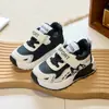 Sapatos Dad para Crianças de 3-6 Anos Outono Novo Superfície de Couro Sapatos Esportivos Unissex Infantil Solado Macio Antiderrapante Sapatos Infantis Sapatos de Bebê