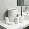 Set de Cinco Piezas para Tocador y Baño, Set Sencillo para Baño, Vaso para Enjuague Bucal, Portacepillos de Dientes, Jabonera, Set de Baño de Plástico