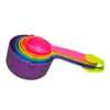 Producción y Suministro de Herramientas para Hornear de Bricolaje Juego de 10 Piezas de Cucharas y Tazas Medidoras de Plástico Coloridas con Cucharas y Tazas Medidoras Graduadas