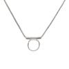 Pendientes de Tuerca Minimalistas con Diseño Nicho de Moda Nueva Europea y Americana, con Incrustaciones de Cristal Blanco, Versátil Collar y Anillo de Alta Gama para Mujer