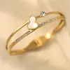 Pulsera de oro de calabaza de alta calidad para mujer, no se decolora, joyería transfronteriza para mujer, pulsera de acero de titanio chapado en oro para mujer europea y americana