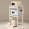 Estante Extensible para Microondas con Altura Ajustable, Estante Multifuncional de Cocina para Arrocera, Horno, Almacenamiento de Electrodomésticos