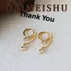 Nuevos Pendientes de Moda Europea y Americana Exquisitos de Nicho Pequeño con Micro Incrustaciones de Circonita en Forma de Gota de Agua Pendientes Versátiles de Lujo Ligero de Gama Alta para Mujer