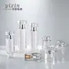 Atacado de Fábrica Frasco Pressor Quadrado de Acrílico para Essência à Base de Água Creme Facial Creme para Olhos Produto para Cuidados com a Pele Hospitalar Pote Vazio