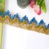 Suministro puntual Caiyi lentejuelas de colores encaje accesorios para ropa cortina encaje dorado y plateado encaje dorado de tres