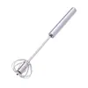 Batedor de Ovos Semi-Automático de Aço Inoxidável Batedor Manual de Ovos para Cozinha Batedor de Creme Batedor de Ovos Manual Portátil para Assar