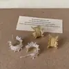 Pendientes de Fuegos Artificiales Trenzados de Metal Estilo Ins para Mujer Nicho Elegantes de Gama Alta Únicos Exquisitos de Moda Pendientes Pendientes