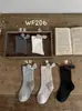WF206 Colección Nueva de Otoño: Calcetines para Niños, Diseño de Orejas Plateadas con Brillo para Bebé, Calcetines Cortos de Algodón Peinado, Calcetines de Moda Estilo Princesa, Venta al por Mayor