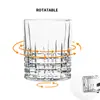 Vaso Rotatorio para Whisky con Rayas Verticales Creativas Descompresión Vaso Rotatorio para Whisky de Vino Extranjero Fondo Grueso Vaso de Vino Extranjero Prensado