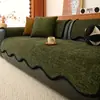 Cojín de sofá de chenilla estilo francés, apto para todas las estaciones, cojín de respaldo y asiento vintage antideslizante, lujo ligero con sensación de alta gama, tela para funda de sofá