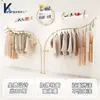 Estante de Exhibición para Tienda de Ropa de Pared de Pie Colgante de Pared Perchero Simple de Barra Estilo Estante Decorativo para Ropa de Mujer Estante de Exhibición