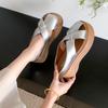Sandalias de Moda con Plataforma para Aumentar la Altura para Mujer, Nuevos Mocasines Cerrados Estilo Birkenstock Verano 2025