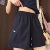 Shorts Deportivos Anchos para Mujer para Verano, Delgados, Nuevo Estilo 2025, Casual de Cintura Alta, Petite, Shorts Grises de Secado Rápido de Cinco Puntos
