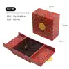 Caja de Joyería de Estilo Nuevo con Herencia, Caja Floral de Doble Apertura Estilo Palacio para Pulseras, Caja Coleccionable, Caja de Regalo para Pulseras, Caja de Almacenamiento de Jade